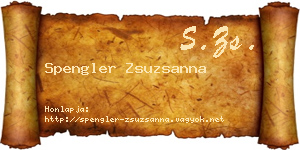 Spengler Zsuzsanna névjegykártya