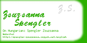 zsuzsanna spengler business card